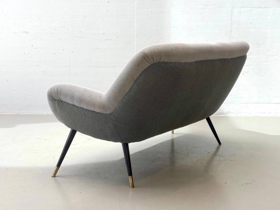 Vintage Mid-Century 2-Seater Sofa, 1950s – 2 seaters, Textile (photo 8 of 13)