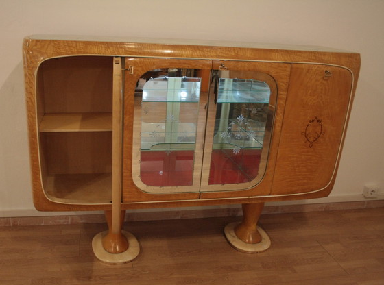 Image 1 of Vittorio Dassi Mid Century Modern Bar Sideboard | Vintage Wooden Furniture for Dining Room 1950