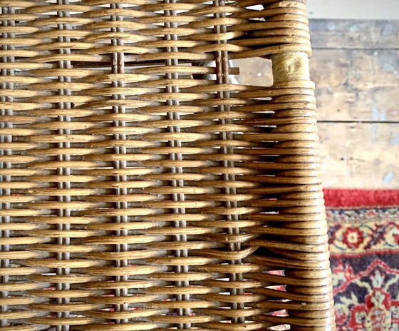 Image 1 of 4 sgabelli da bar Dirk van Sliedrecht/Rohe con sedili in rattan