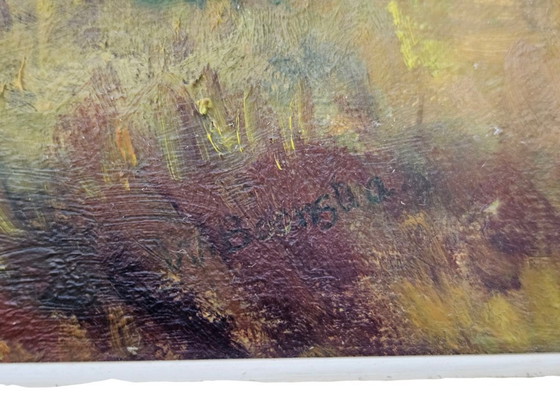 Image 1 of Landschaft – Öl auf Leinwand – W. Boomstra – 1960er Jahre