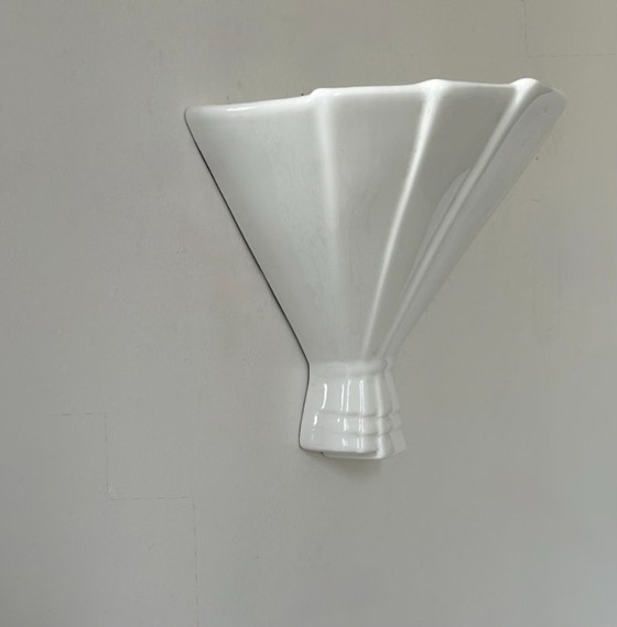 Image 1 of Applique en porcelaine blanche, France, 1960