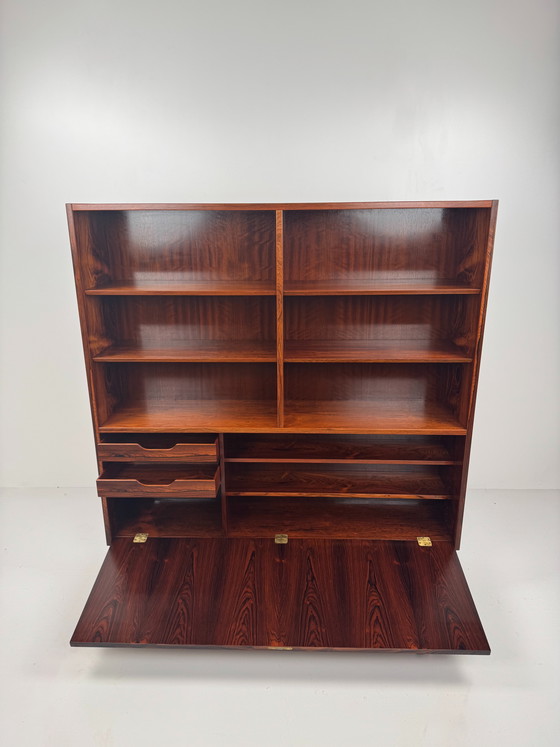 Image 1 of Poul Hundevad Rosewood Bookcase – Danish Design with Hidden Functionality