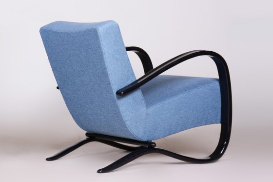 Restored Art Deco Armchair, By J. Halabala For UP Zavody, Beech, Czech, 1930s – Textile, Wood (photo 10 of 11)