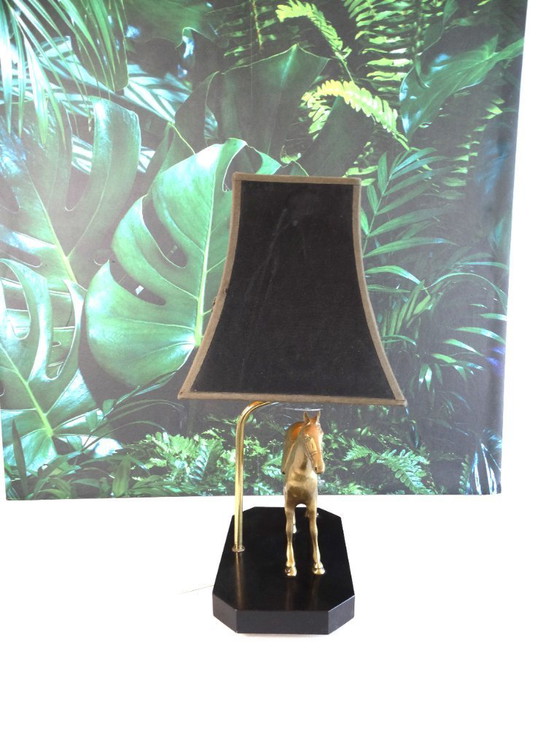 Image 1 of Lampe cheval, style Maison Jansen.