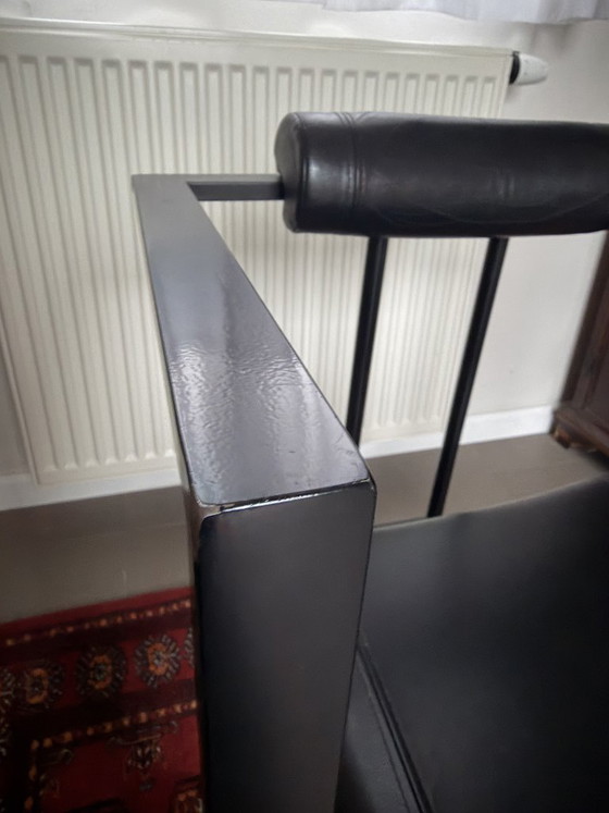 Trix Chair, K.F. Förster - Postmodern, Memphis – KFF, Dining chairs, Leather, Metal (photo 5 of 10)