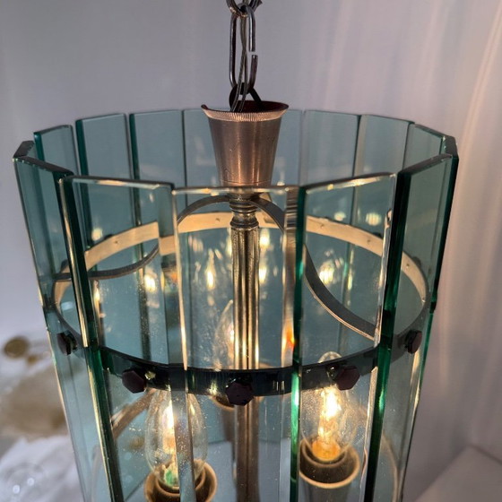 Image 1 of Mid-century Veca glass pendant lamp , 1970s , Italy