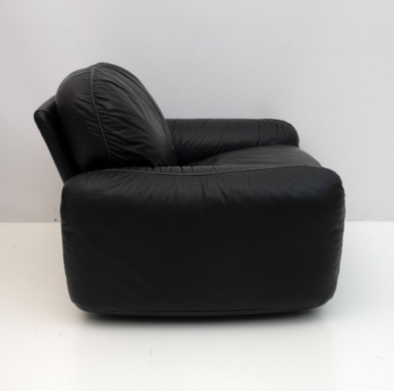 Image 1 of Paire de fauteuils en cuir italien Piumotto par Arrigo Arrighi pour Busnelli, 1970