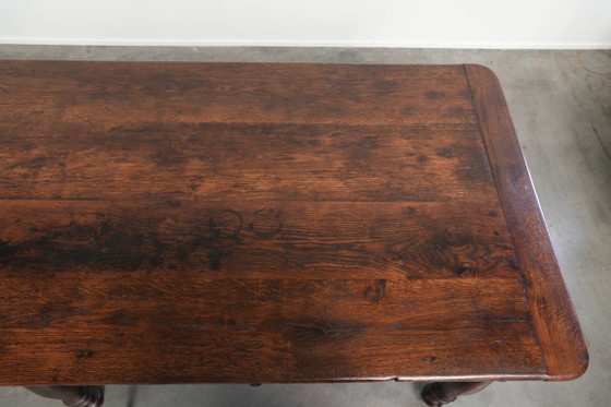Exceptionnelle Table de salle à manger de ferme XXL anglaise en chêne du début du 19e siècle avec une (photo 9 of 13)