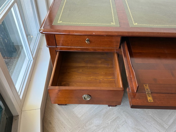 Scrivanie antica in mogano con pelle verde – Legno (photo 5 of 11)