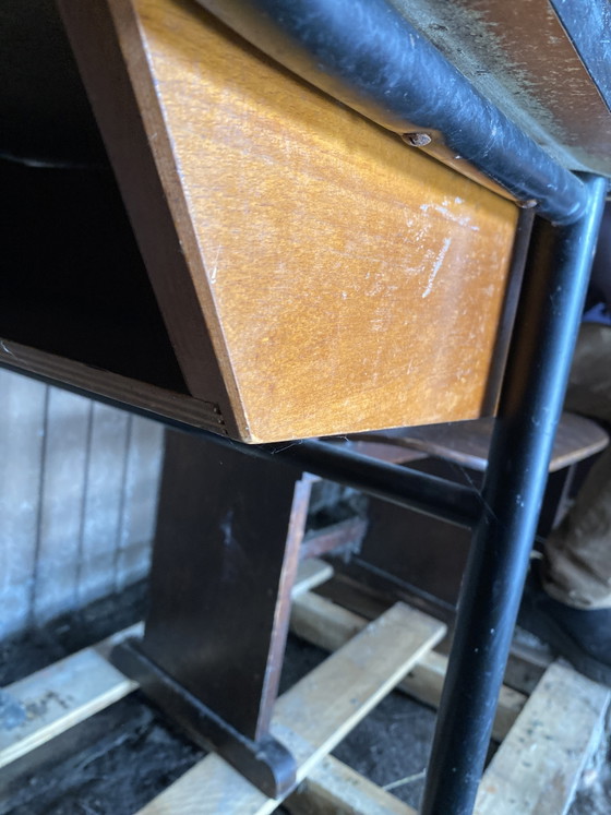 Tavolo scolastico vintage – Scrivanie, Metal, Wood (photo 4 of 5)