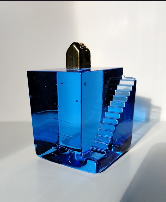 Image 1 of Sculpture en verre Kosta Boda "Escalier de la forteresse" de Bertil Vallien