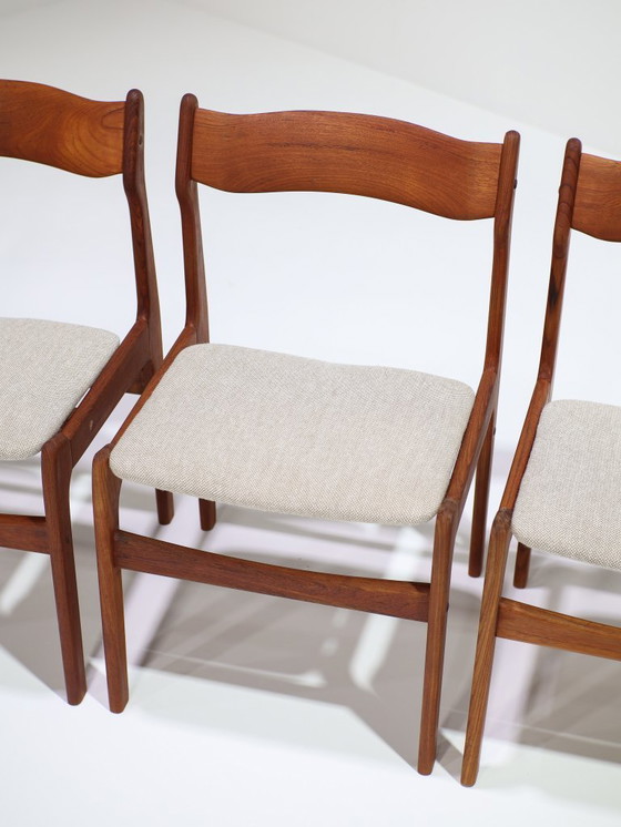 Image 1 of 6 sedie da pranzo in teak danese Burchardt Nielsen