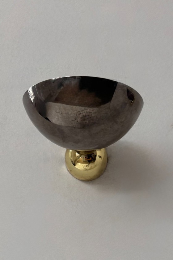 Image 1 of Coppia di applique vintage, cromo e ottone, Italia, 1980