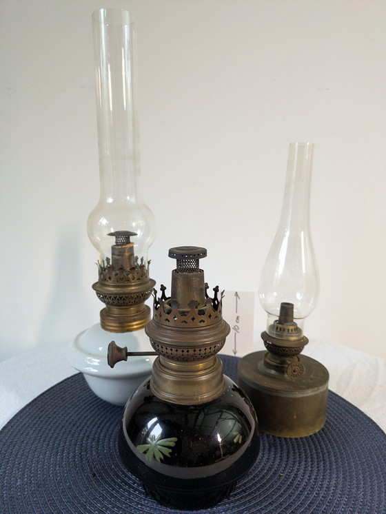 Image 1 of Set antieke olielampen 