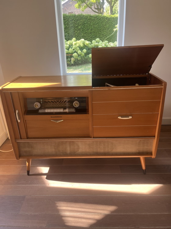 Vintage Radio Cabinet/Sideboard | Graetz Cantilene | 1960s – Wood (photo 4 of 9)