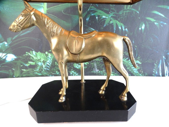 Image 1 of Lampe cheval, style Maison Jansen.