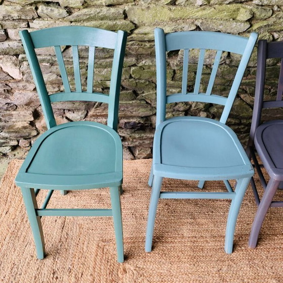 Image 1 of Set aus vier ungleichen Bistrostühlen