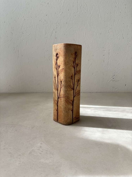 Japandi Herbarium vase Raymonde Leduc 1970s
