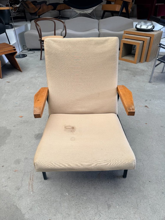 Vintage 't Spectrum fauteuil,  Martin Visser, Textiel, Metaal, Beige (foto 12 van 12)