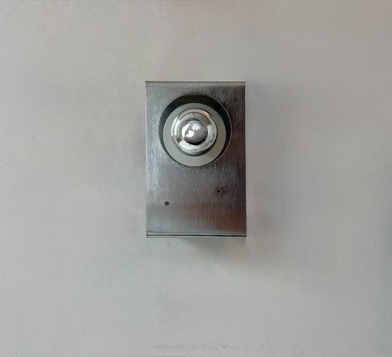 Image 1 of Coppia di applique vintage, metallo spazzolato, Francia, 1970