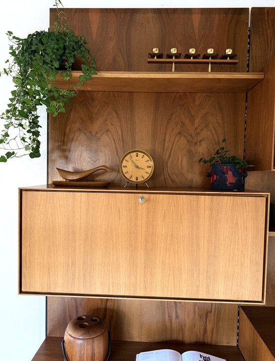 Image 1 of Vintage XL modular walnut wall system '80