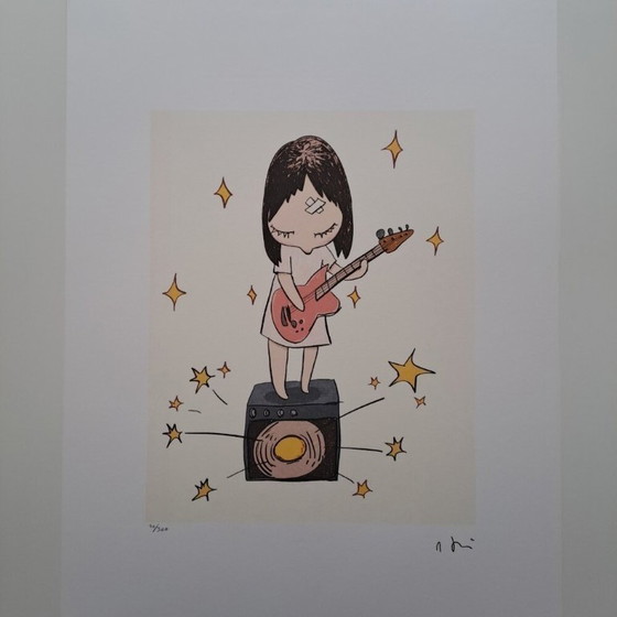 Image 1 of D'après Nara Yoshitomo, Guitar Girl, années 1990, lithographie en édition limitée