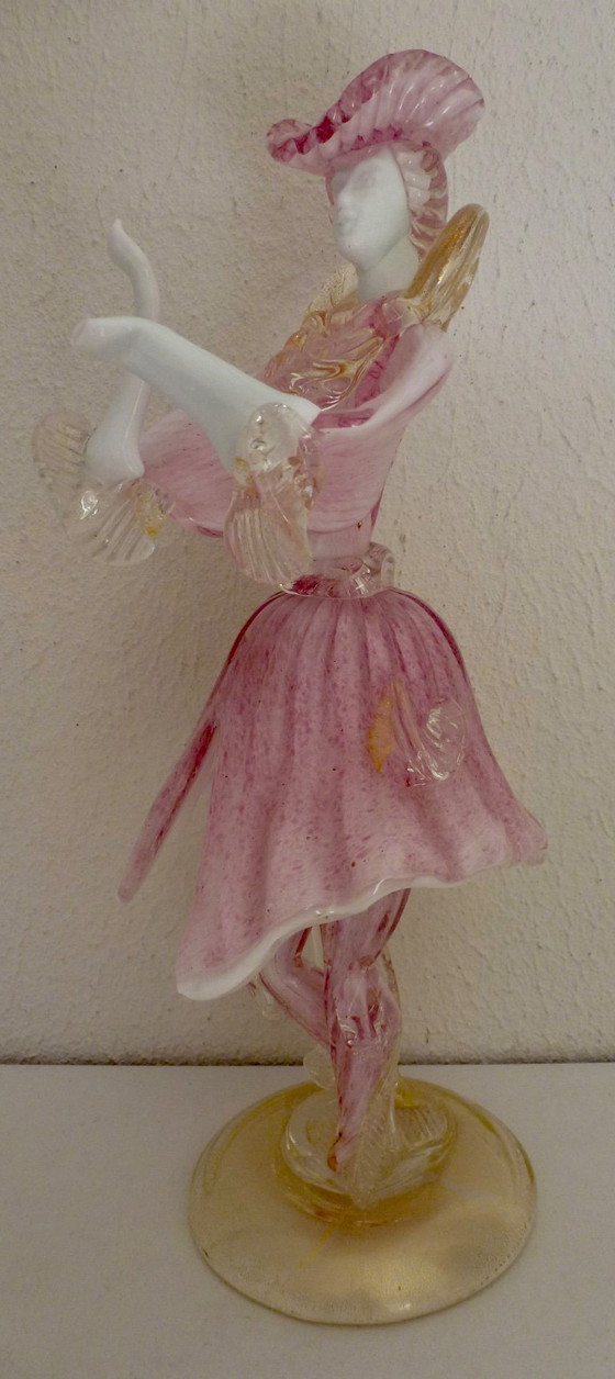 Image 1 of Vintage Murano glass by Barovier & Toso dancer, Goldoniano of Dandy.