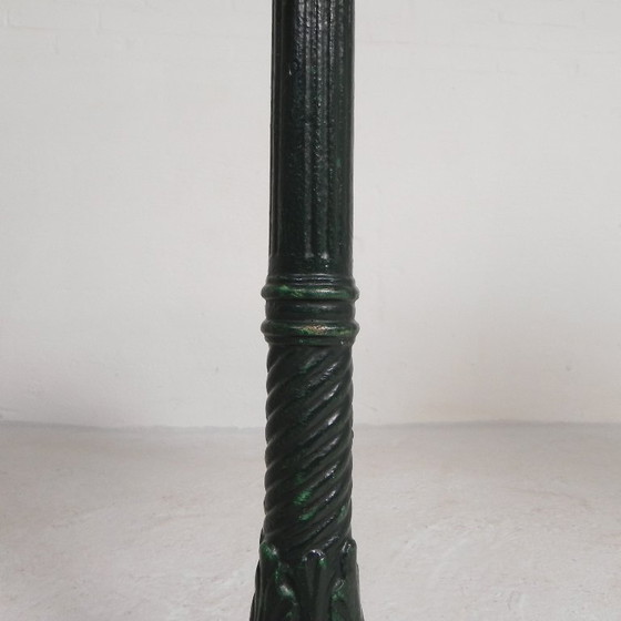 Image 1 of Bistro table with cast iron legs and marble top, 1920s