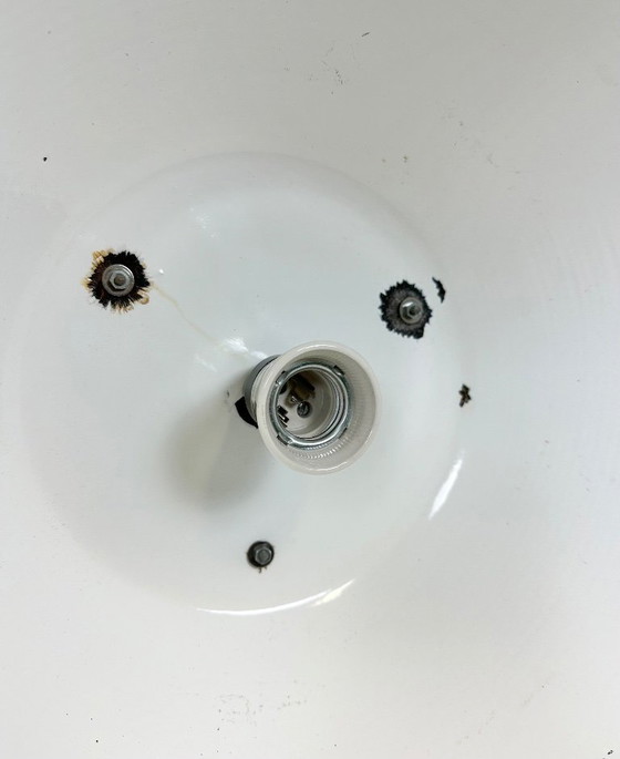 Image 1 of Grande lampada industriale in smalto grigio di Elektrosvit, anni '60