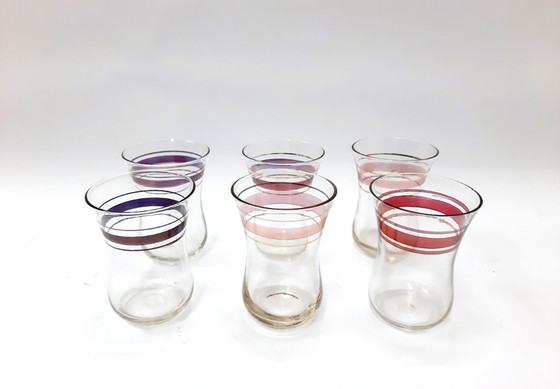 Image 1 of Vintage Traditional Azerbaijan Black Tea Glasses - Set of 6