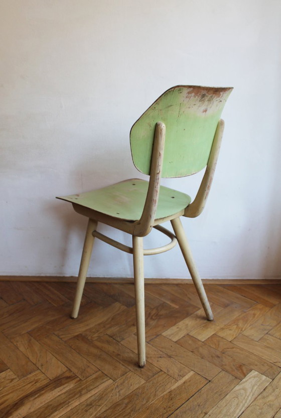 Set di 6 sedie da pranzo TON | Finitura originale color pastello | 1964 – Wood (photo 7 of 46)