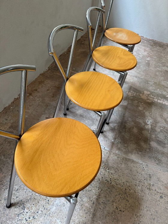 Image 1 of Sgabelli da bar in legno vintage