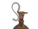 Elegante Ampolla in Vetro di Murano Rosa e Decori Dorati – Lavorazione Artigianale Vintage