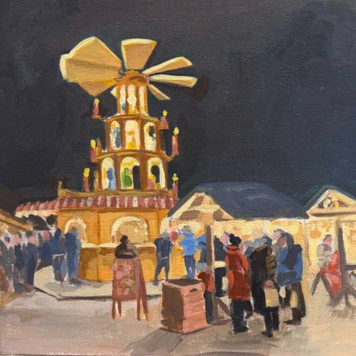 Peinture quotidienne, 20 x 20 cm, Sandra Kolondam