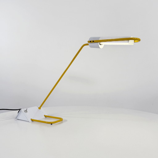 Gele bureaulamp van Candle, jaren 1980