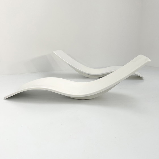 Image 1 of Paire de bains de soleil par Charles Zublena pour Les Plastiques De Bourgogne, 1960s