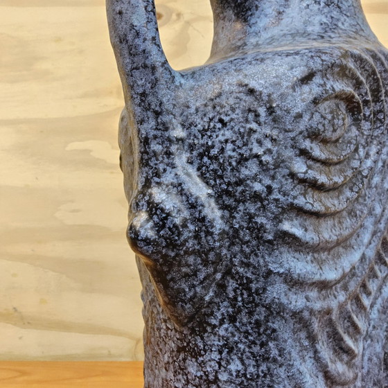 Image 1 of Large Vintage Dümler & Breiden Fat Lava vase 680/46 – West Germany vase (XXL cobalt blue vase)