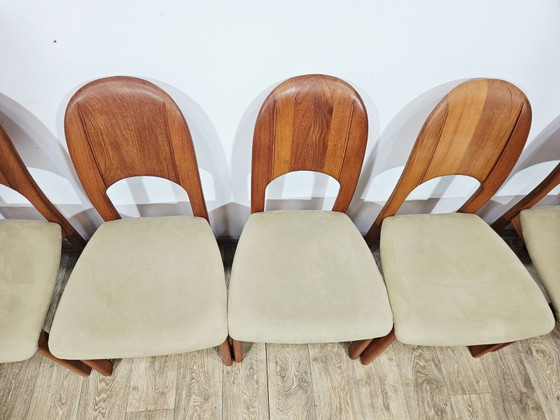 Tavolo allungabile in teak danese + sedie di Möbelfabrik Holstebro, anni '70, set di 9 (photo 17 of 24)