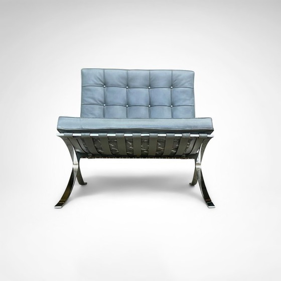 Image 1 of Barcelona loungestoel MR90 van Mies van der Rohe voor Knoll, jaren 80.