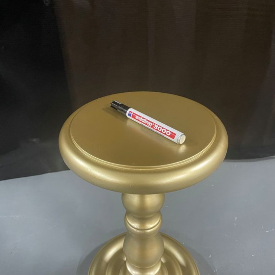 Image 1 of Gold-colored side table