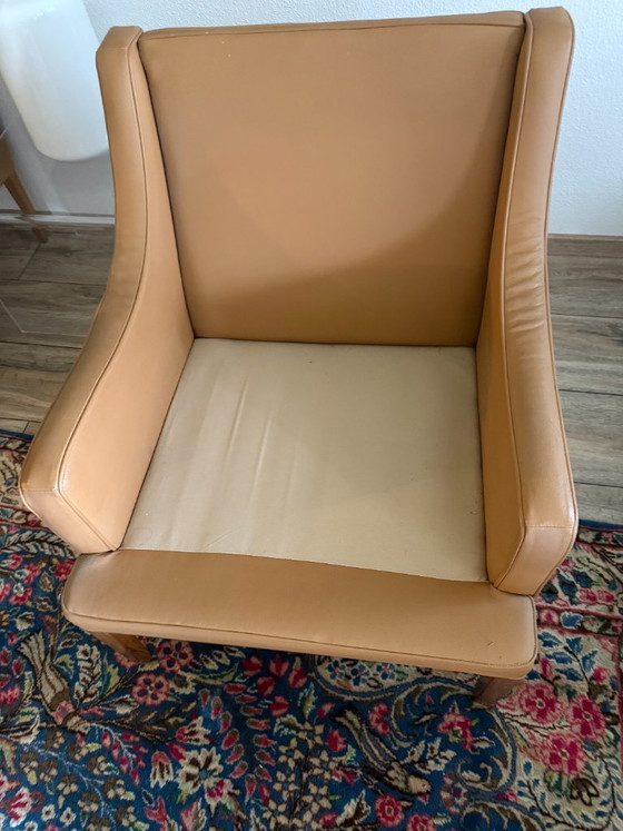 Image 1 of 2x originele Børge Mogensen fauteuil model 2207 Fredericia | leer