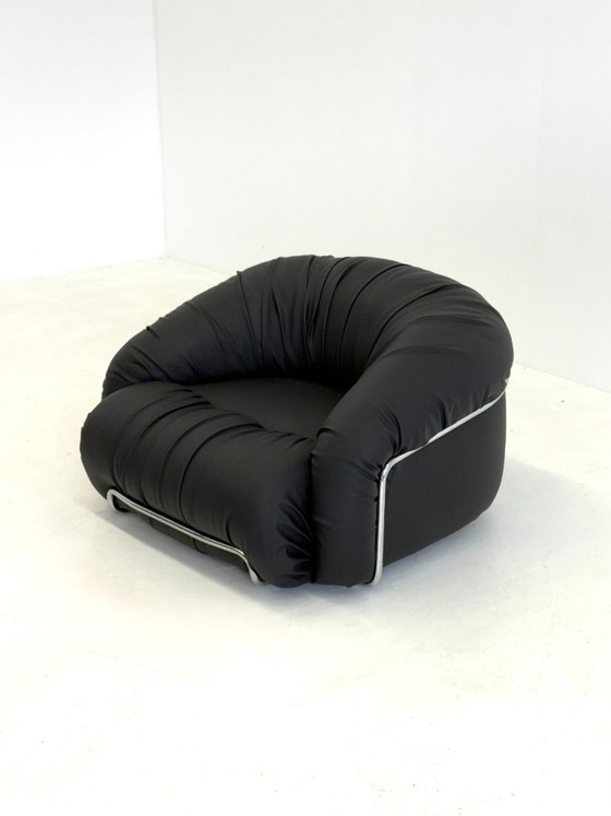 Image 1 of Poltrone italiane in stile Space Age, nere