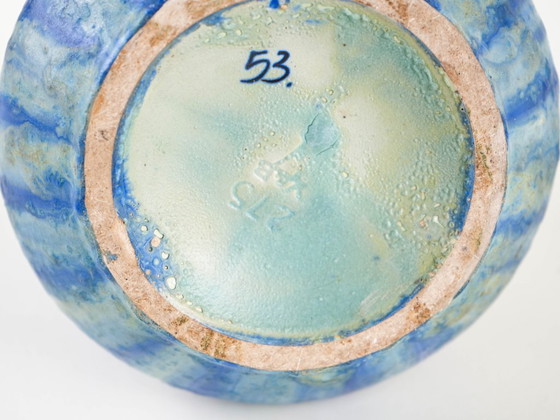 Image 1 of Blue ceramic vase, Danish design, 1960s, made in Denmark