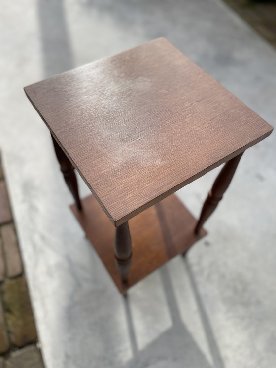 Image 1 of Table d'appoint vintage en bois pour plantes