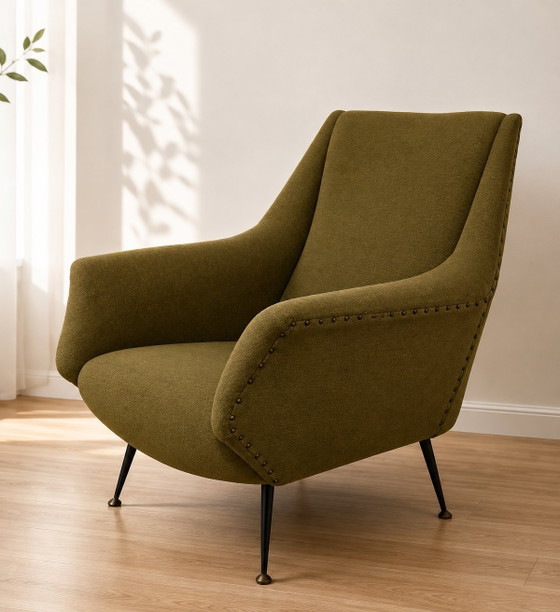 Image 1 of Ein Paar Gigi Radica Sessel für Minotti, 1950er Jahre
