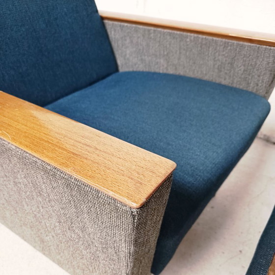 Image 1 of Paar tweekleurige fauteuils, jaren 1960