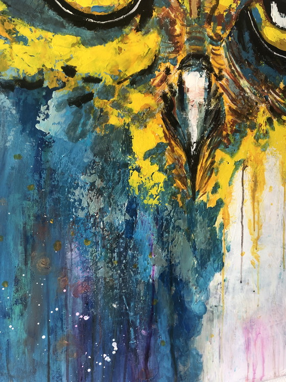 Image 1 of Abstract painting owl