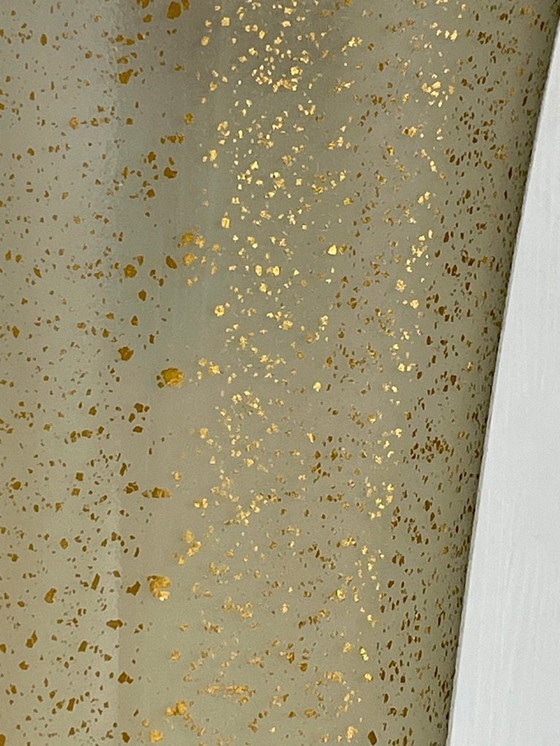 Image 1 of Vistosi Murano Glassworks, grande applique simple, verre artistique avec inclusions d'or. Italie, fin des années 1990, début