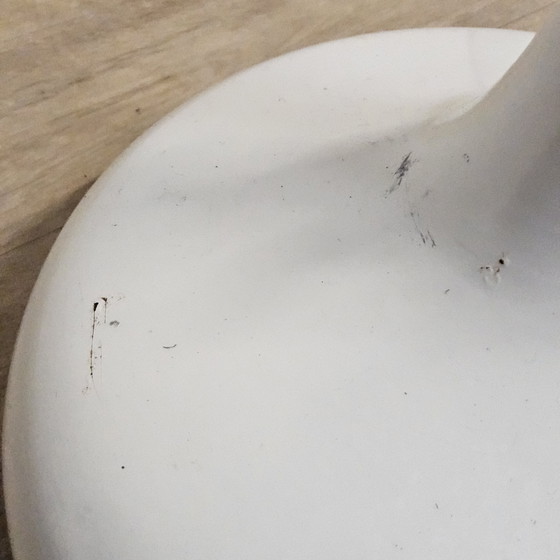 Image 1 of Grande lampada da terra bianca regolabile in metallo vintage industriale