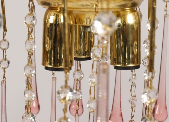 Image 1 of Lampadario a goccia in vetro di Murano anni '70